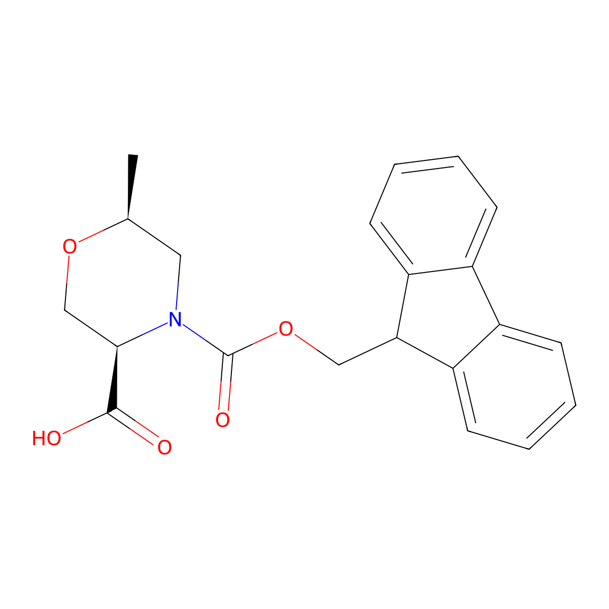 (3R,6S)-4-{[(9H-fluoren-9-yl)methoxy]carbonyl}-6-methylmorpholine-3-carboxylic acid molecular structure, CAS 2171291-05-5