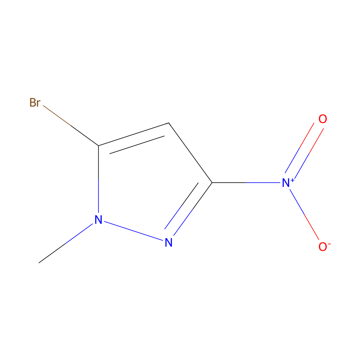 5-Bromo-1-methyl-3-nitro-1H-pyrazole molecular structure, CAS 2171313-60-1