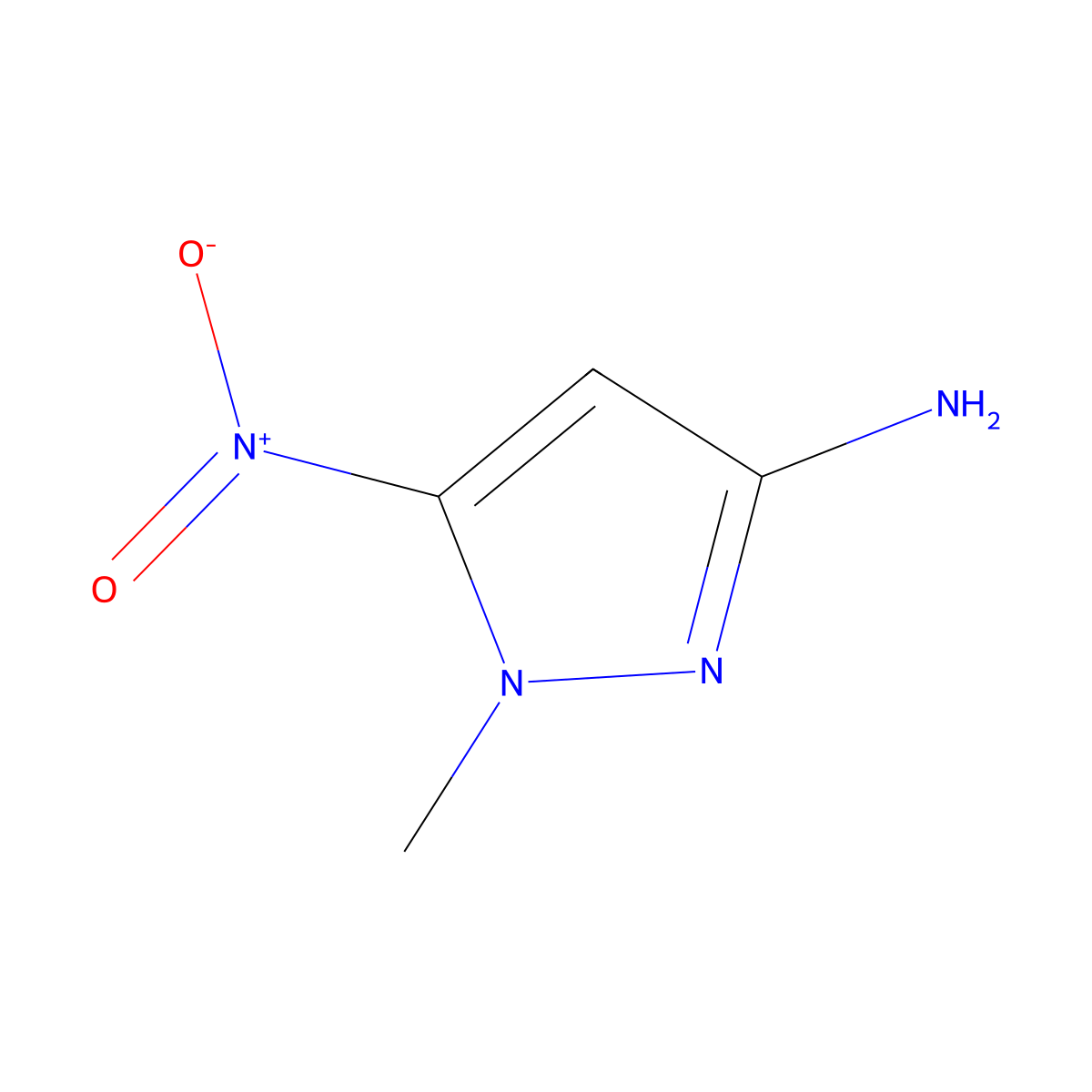 1-Methyl-5-nitro-1H-pyrazol-3-amine molecular structure, CAS 2171313-77-0