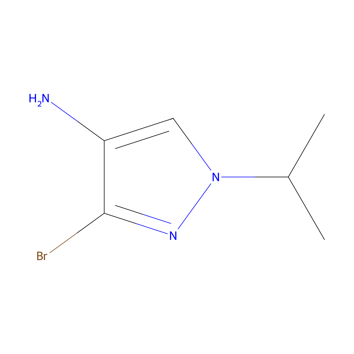 3-bromo-1-(propan-2-yl)-1H-pyrazol-4-amine molecular structure, CAS 2171313-96-3