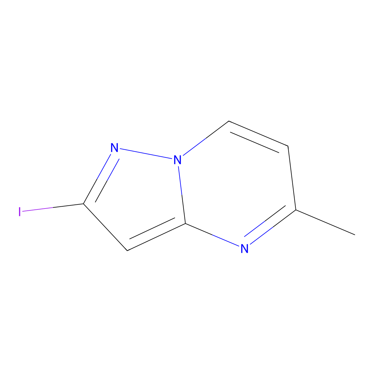 2-Iodo-5-methylpyrazolo[1,5-a]pyrimidine molecular structure, CAS 2171314-03-5