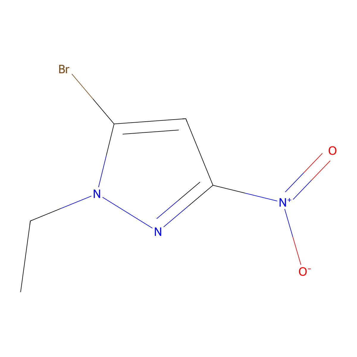 5-Bromo-1-ethyl-3-nitro-1H-pyrazole molecular structure, CAS 2171314-11-5