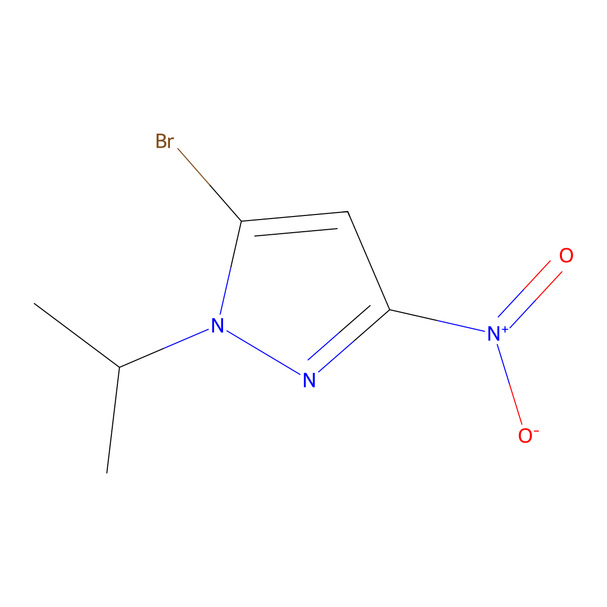 5-Bromo-1-isopropyl-3-nitro-1H-pyrazole molecular structure, CAS 2171314-46-6