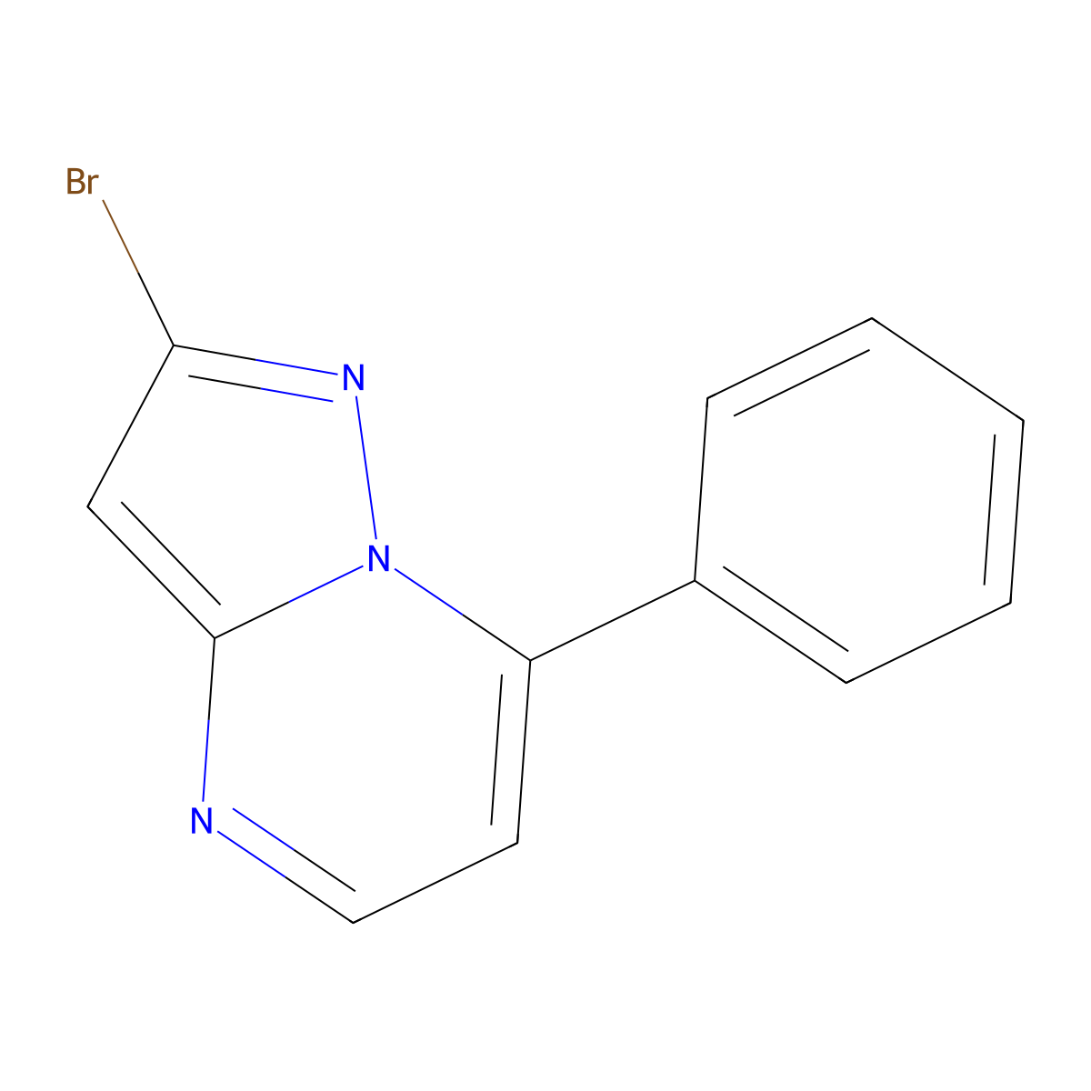 2-Bromo-7-phenylpyrazolo[1,5-a]pyrimidine molecular structure, CAS 2171315-18-5