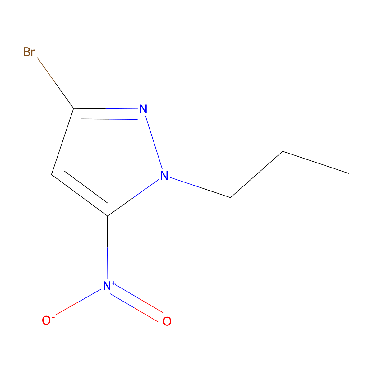 3-Bromo-5-nitro-1-propyl-1H-pyrazole molecular structure, CAS 2171317-31-8