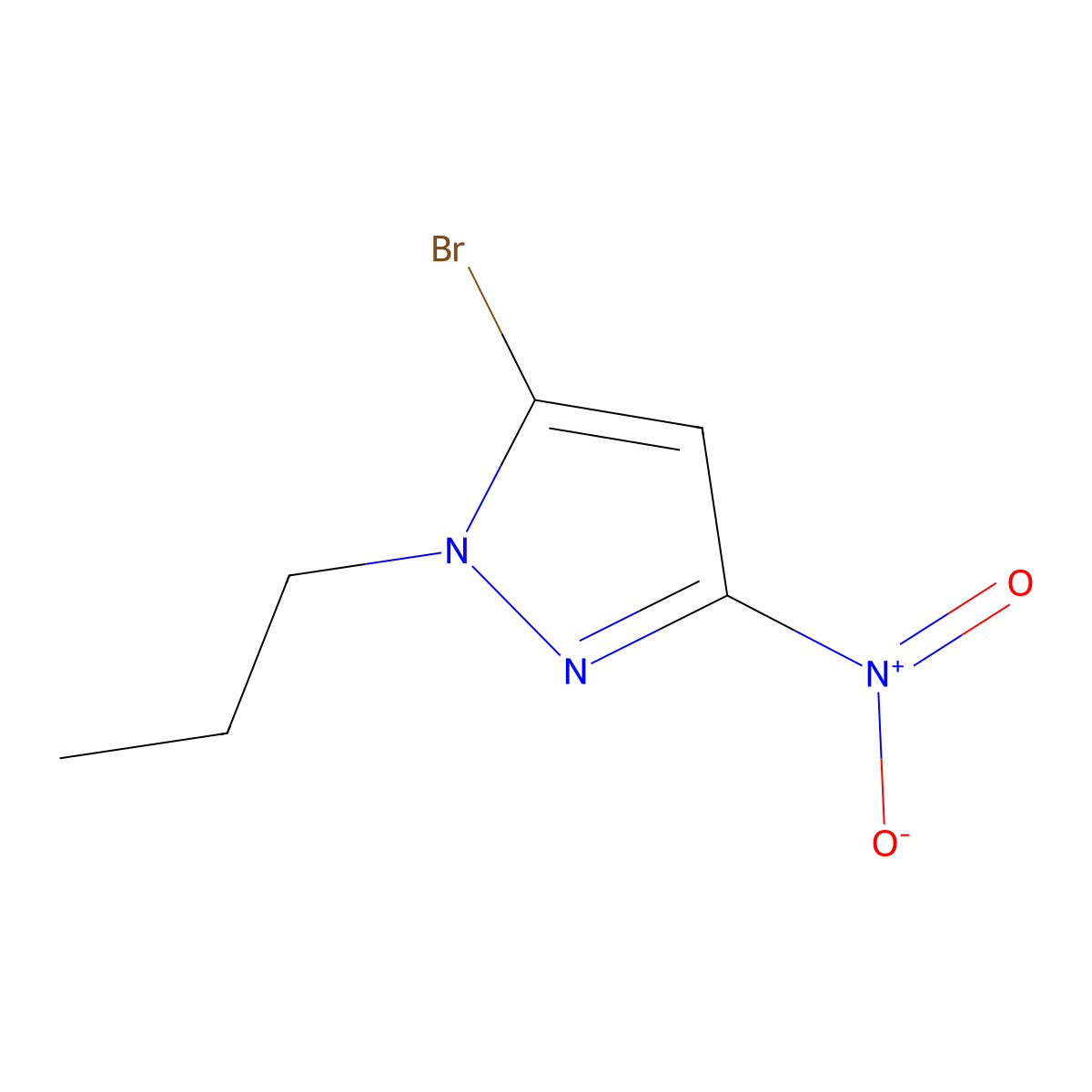 5-Bromo-3-nitro-1-propyl-1H-pyrazole molecular structure, CAS 2171317-65-8