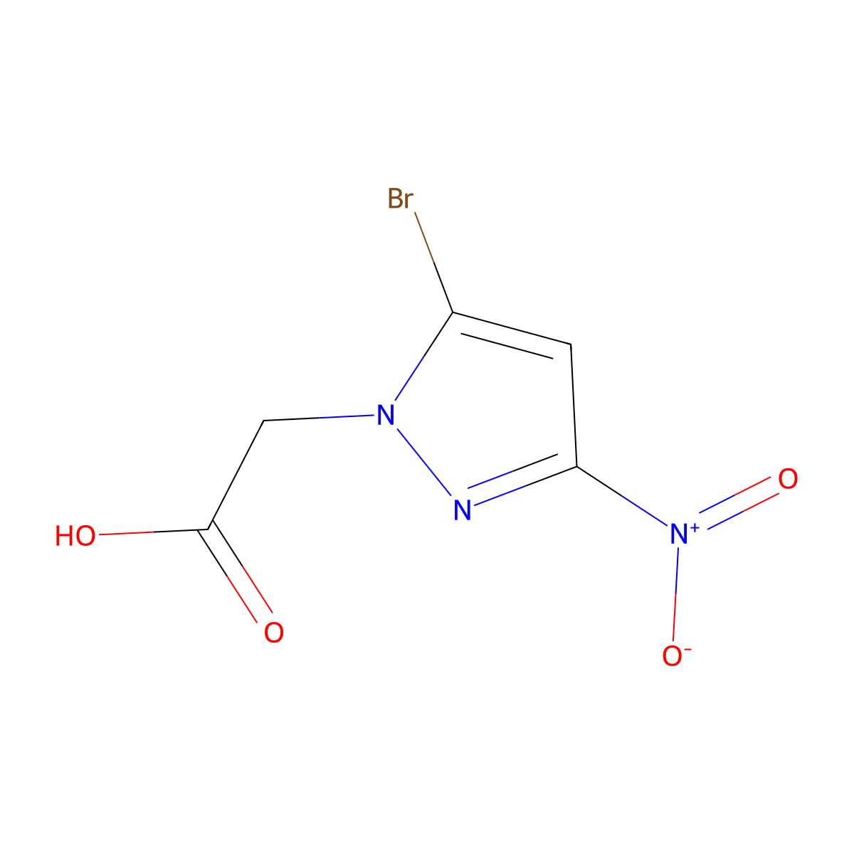 2-(5-bromo-3-nitro-1H-pyrazol-1-yl)acetic acid molecular structure, CAS 2171323-52-5