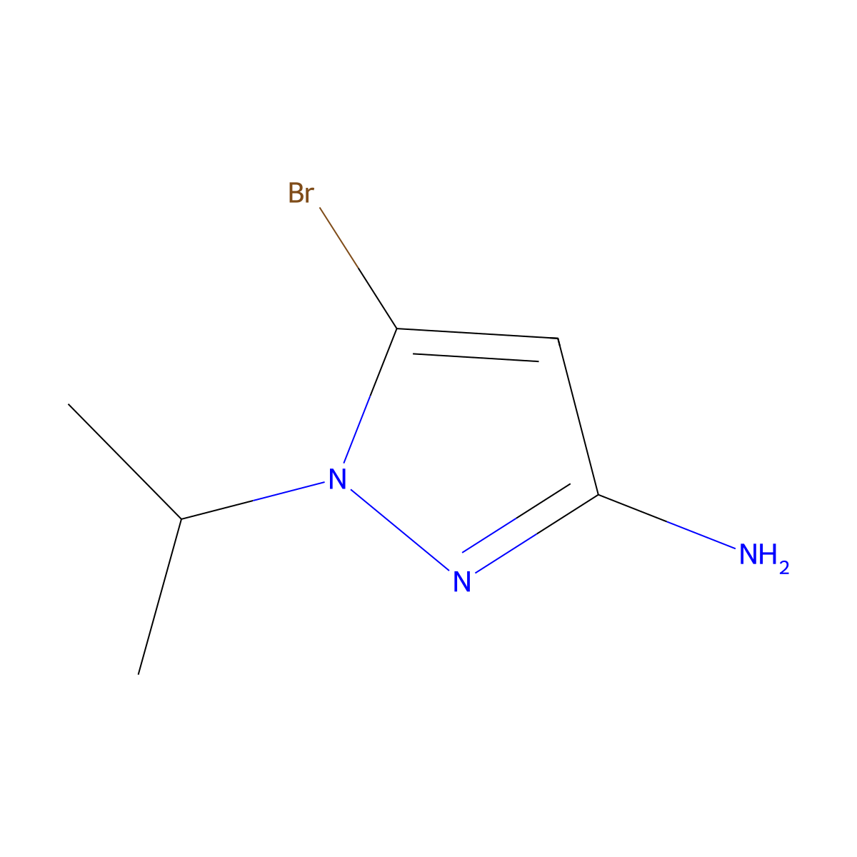 5-Bromo-1-isopropyl-1H-pyrazol-3-amine molecular structure, CAS 2171323-71-8