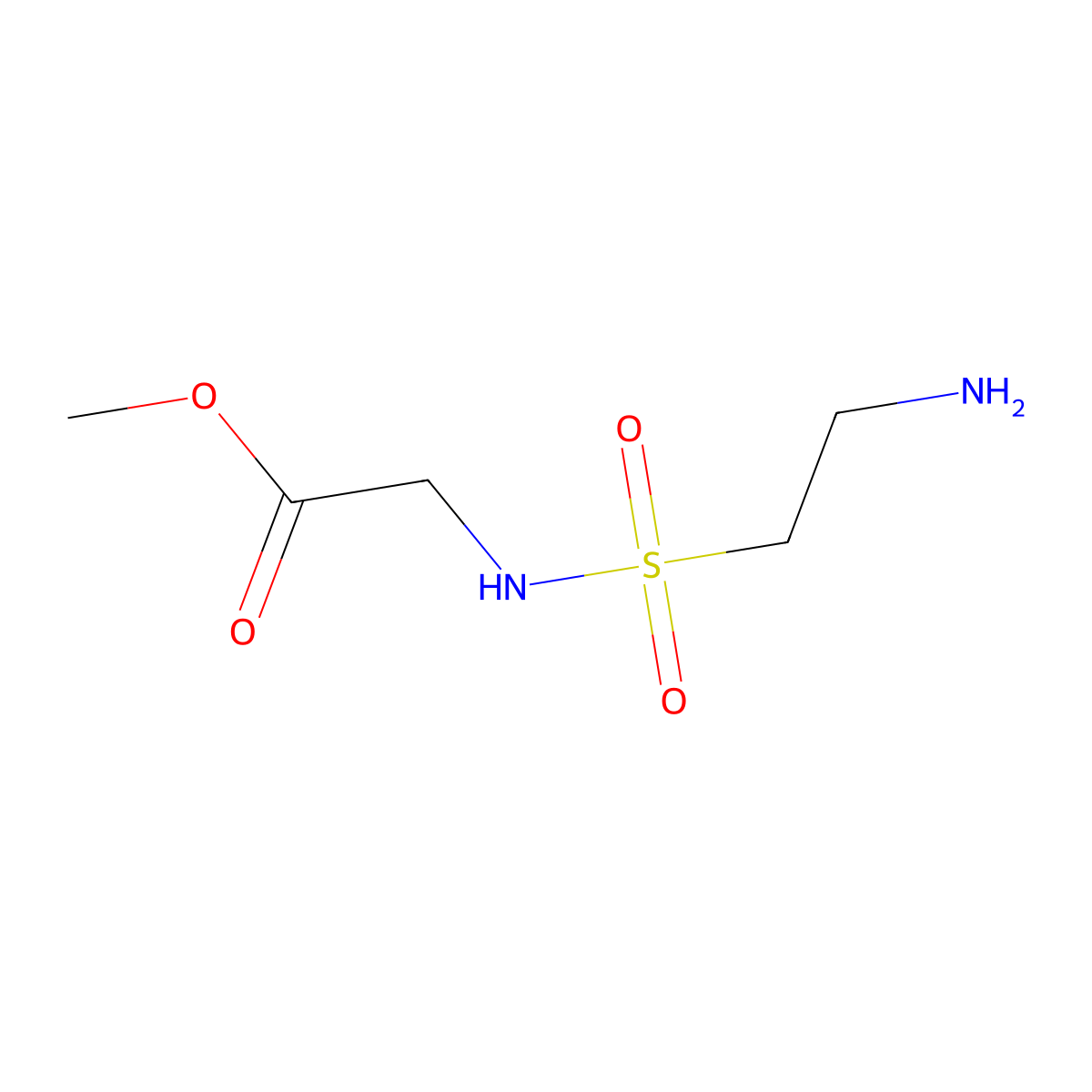 Methyl 2-(2-aminoethanesulfonamido)acetate molecular structure, CAS 2171328-44-0