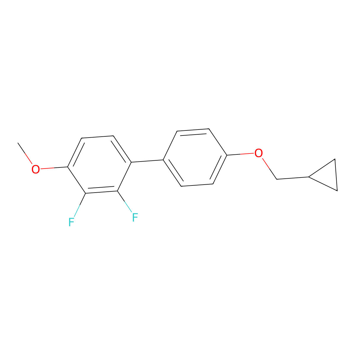 4'-(Cyclopropylmethoxy)-2,3-difluoro-4-methoxy-1,1'-biphenyl molecular structure, CAS 2171345-43-8