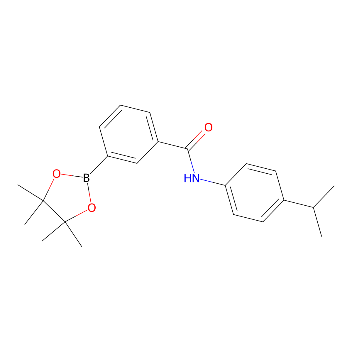 N-(4-Isopropylphenyl)-3-(4,4,5,5-tetramethyl-1,3,2-dioxaborolan-2-yl)benzamide molecular structure, CAS 2171363-38-3