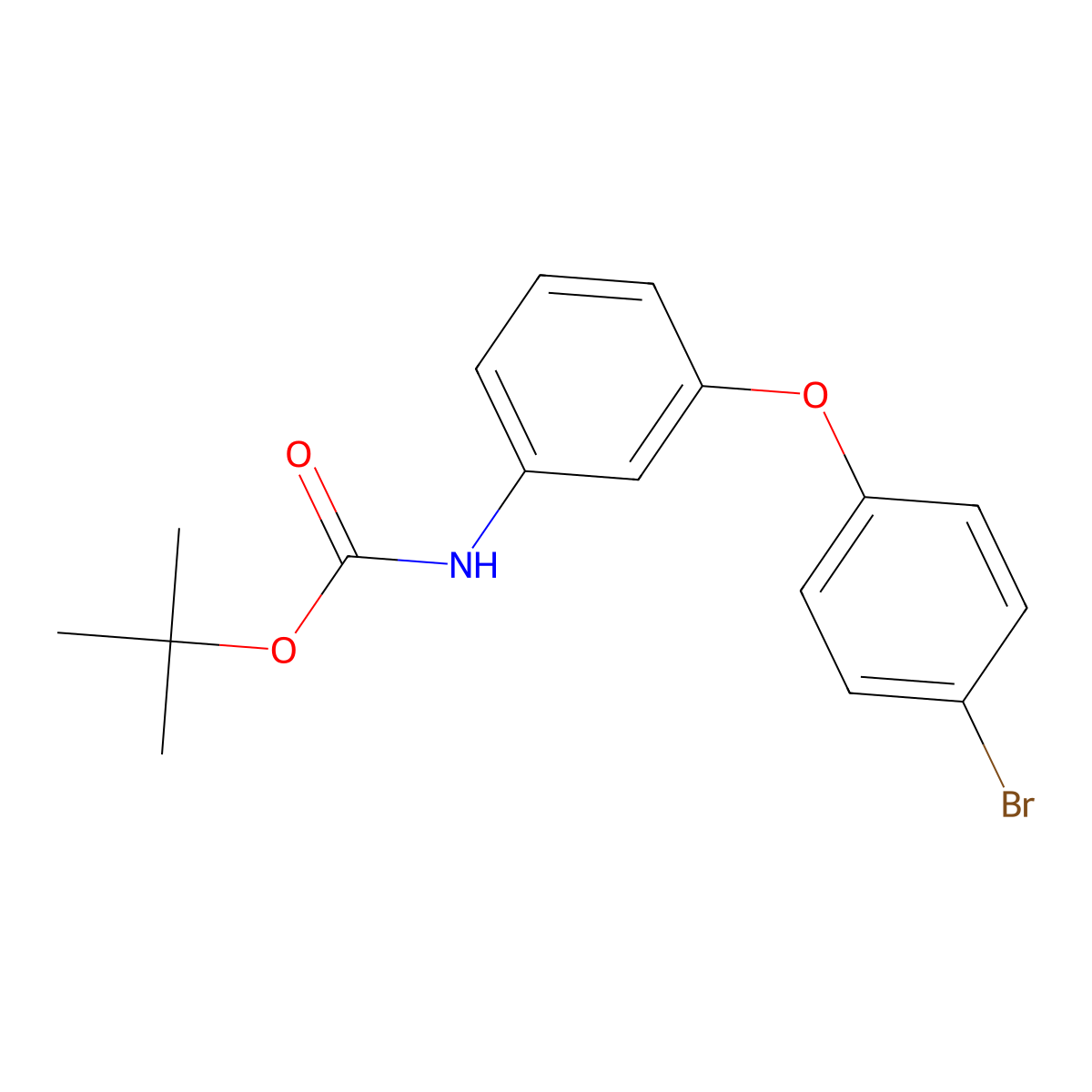 tert-butyl N-[3-(4-bromophenoxy)phenyl]carbamate molecular structure, CAS 2171364-10-4