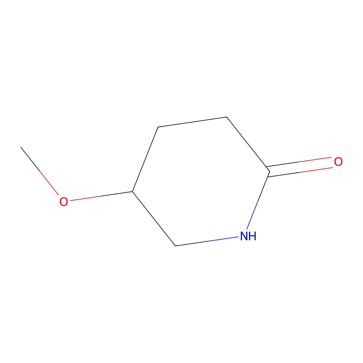 5-Methoxypiperidin-2-one molecular structure, CAS 2171472-78-7