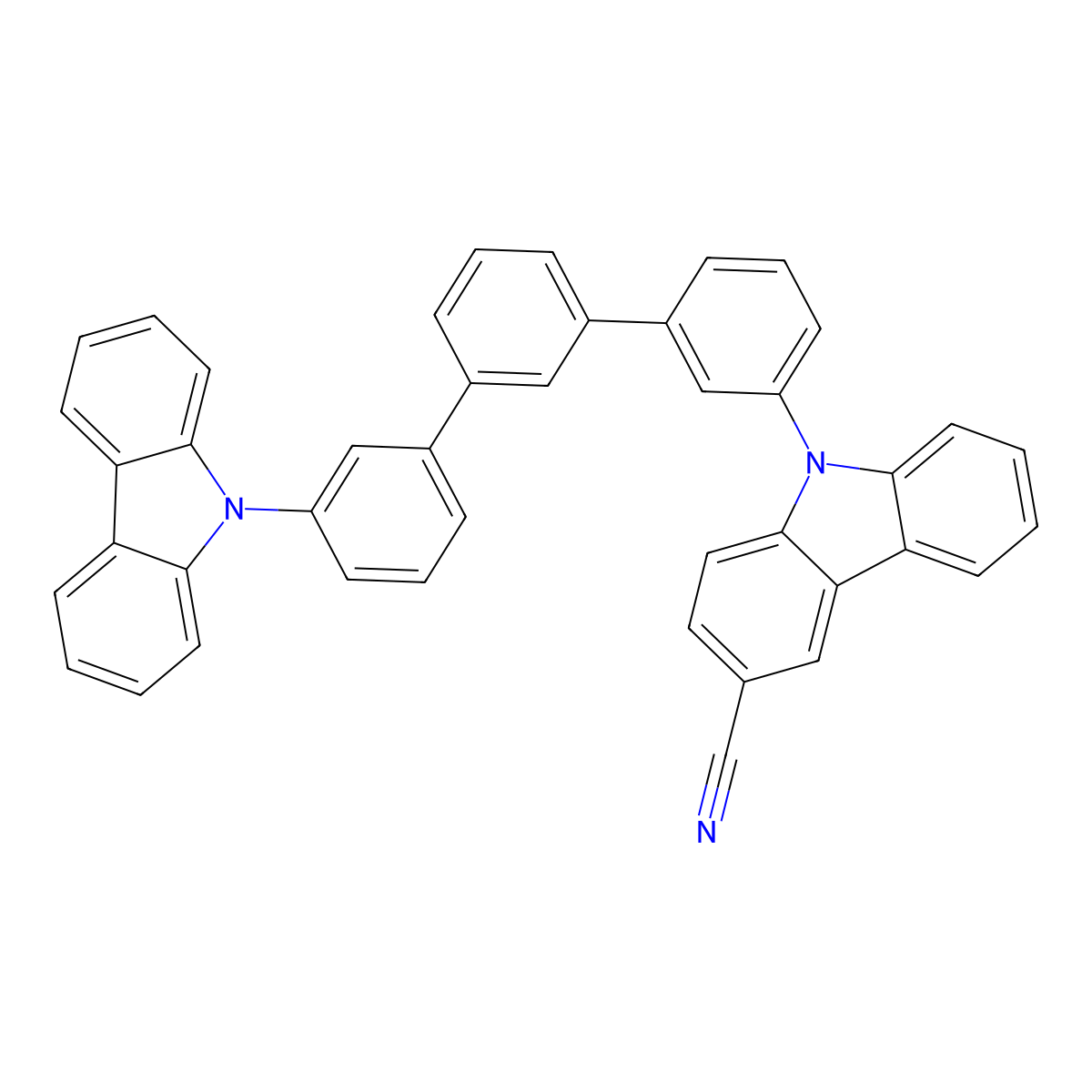 9-[3-[3-(3-Carbazol-9-ylphenyl)phenyl]phenyl]carbazole-3-carbonitrile molecular structure, CAS 2171511-08-1