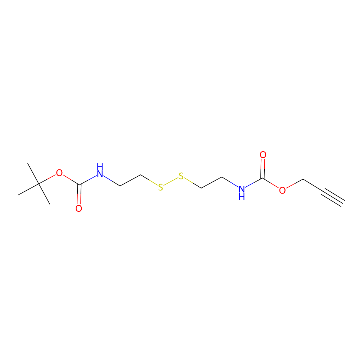 Boc-Cystamine-Poc molecular structure, CAS 2171512-56-2