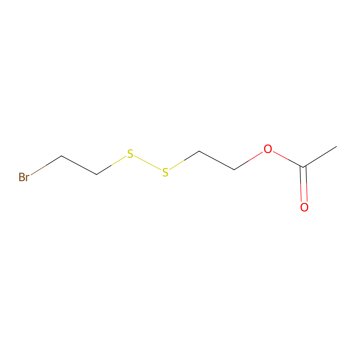 2-[(2-Bromoethyl)disulfanyl]ethyl acetate molecular structure, CAS 2171537-58-7