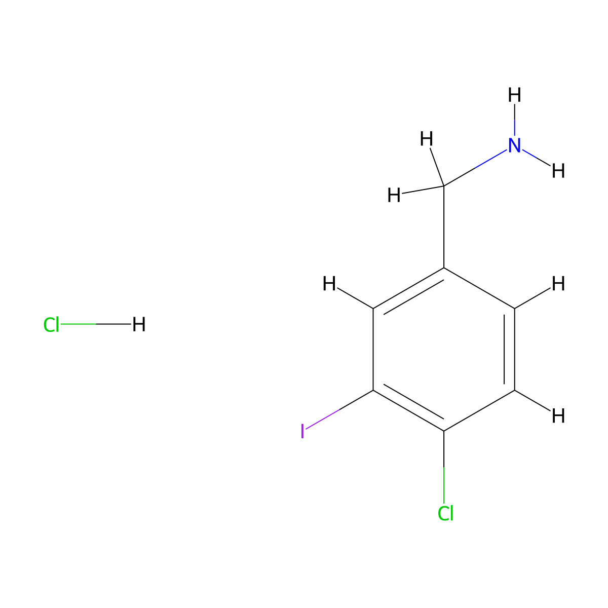 (4-Chloro-3-iodophenyl)methanamine hydrochloride molecular structure, CAS 2171545-58-5