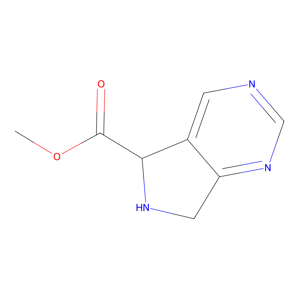 methyl 5H,6H,7H-pyrrolo[3,4-d]pyrimidine-5-carboxylate molecular structure, CAS 2171550-51-7