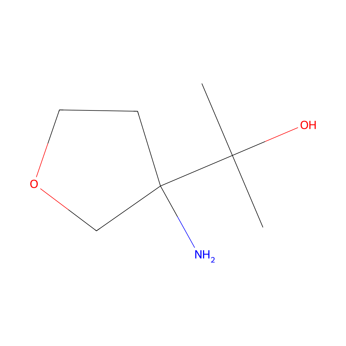 2-(3-Aminooxolan-3-yl)propan-2-ol molecular structure, CAS 2171621-67-1