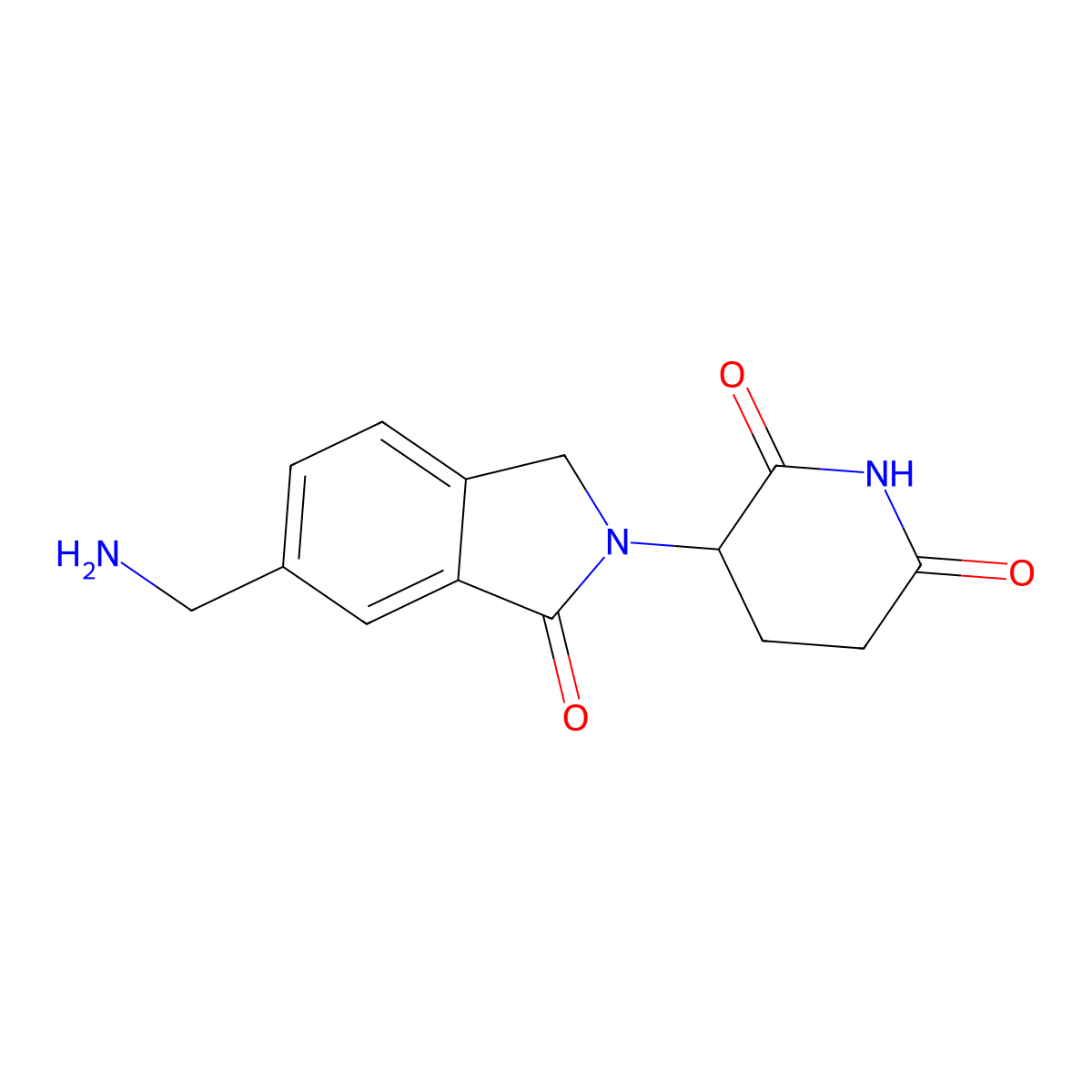 3-(6-(Aminomethyl)-1-oxoisoindolin-2-yl)piperidine-2,6-dione molecular structure, CAS 2171626-62-1