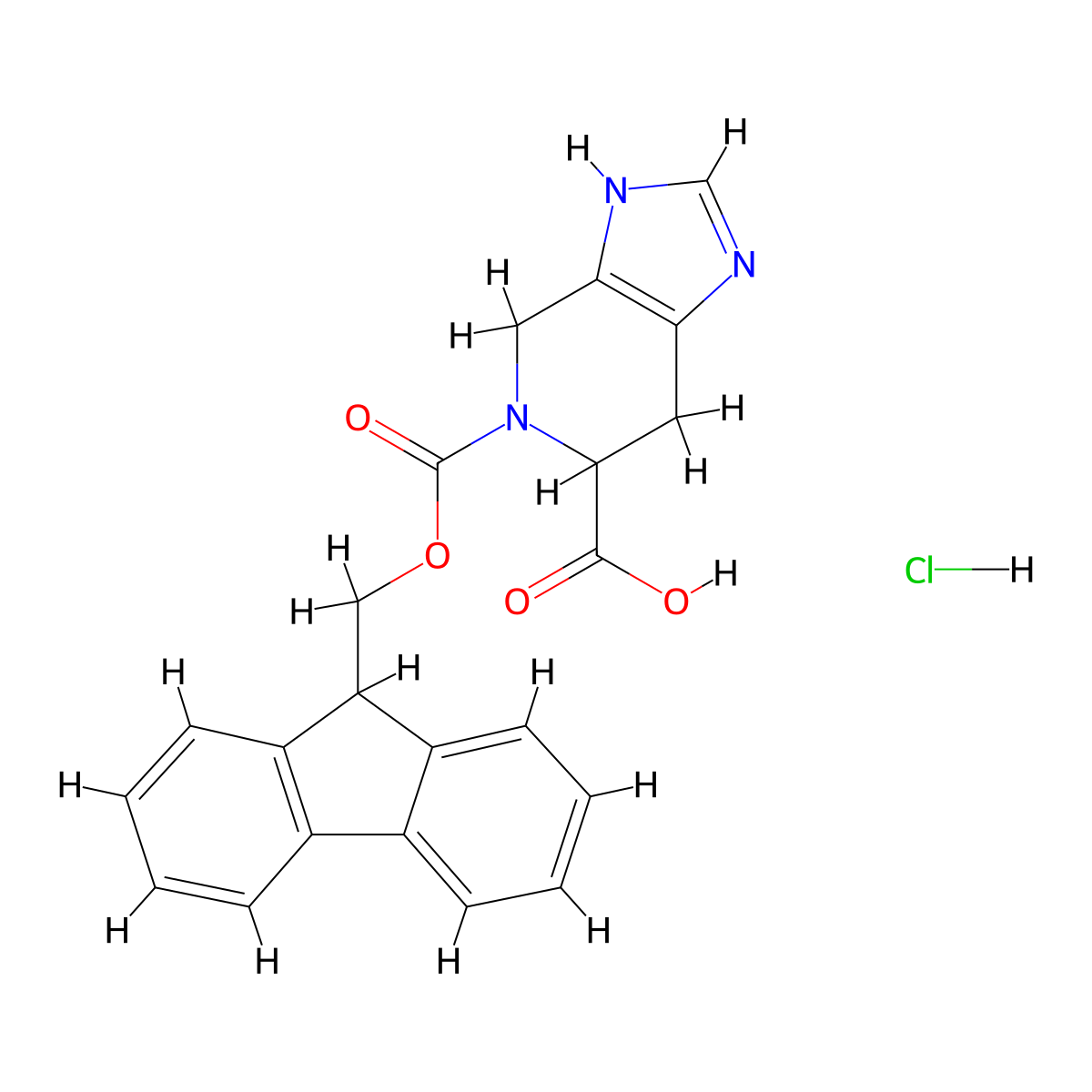 5-{[(9H-fluoren-9-yl)methoxy]carbonyl}-3H,4H,5H,6H,7H-imidazo[4,5-c]pyridine-6-carboxylic acid hydrochloride molecular structure, CAS 2171641-19-1