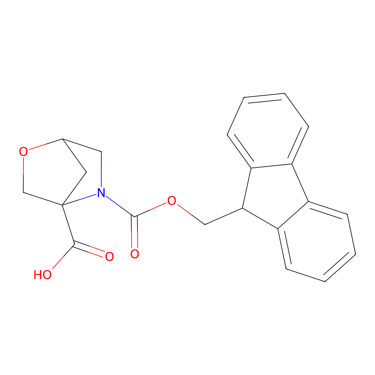 5-{[(9H-fluoren-9-yl)methoxy]carbonyl}-2-oxa-5-azabicyclo[2.2.1]heptane-4-carboxylic acid molecular structure, CAS 2171643-26-6