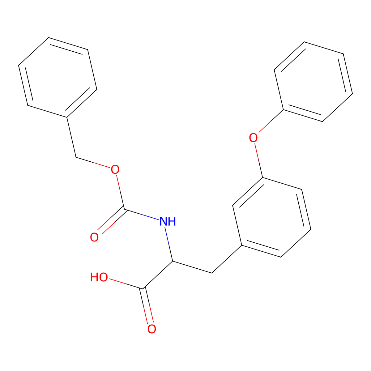 2-{[(Benzyloxy)carbonyl]amino}-3-(3-phenoxyphenyl)propanoic acid molecular structure, CAS 2171690-51-8