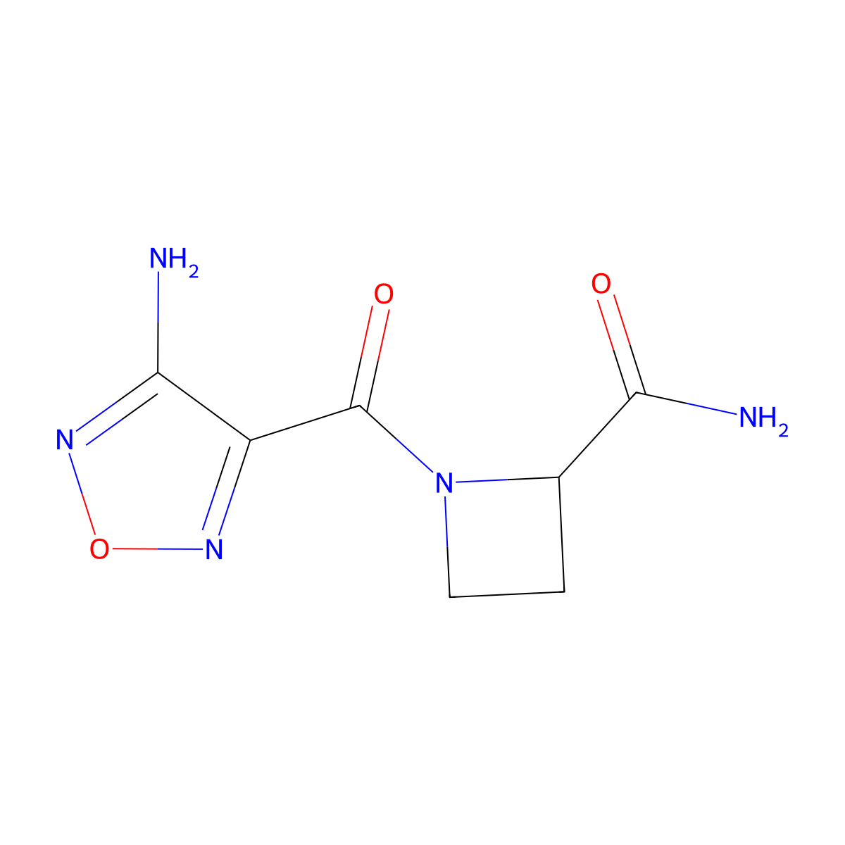 1-(4-Amino-1,2,5-oxadiazole-3-carbonyl)azetidine-2-carboxamide molecular structure, CAS 2171690-78-9