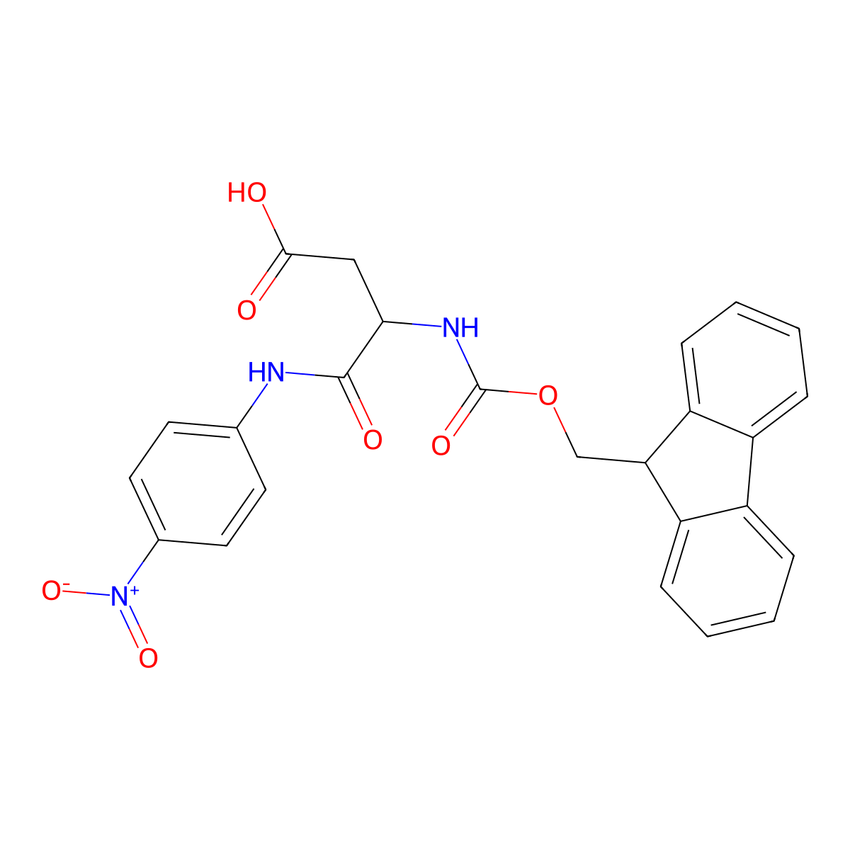 3-({[(9H-fluoren-9-yl)methoxy]carbonyl}amino)-3-[(4-nitrophenyl)carbamoyl]propanoic acid molecular structure, CAS 2171696-44-7