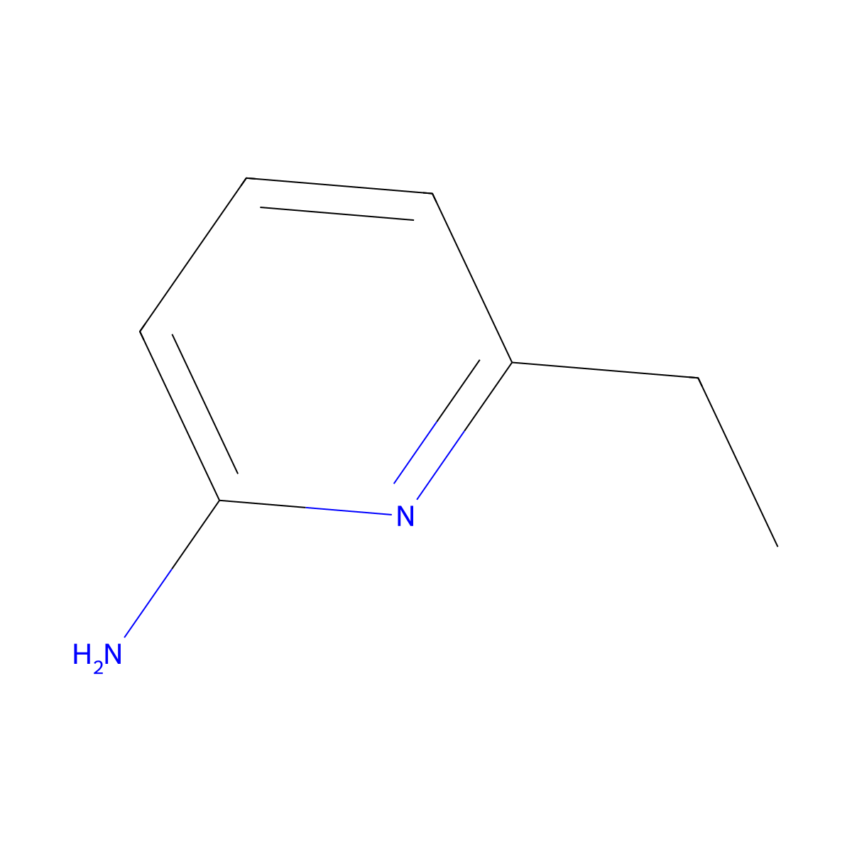 6-Ethylpyridin-2-amine molecular structure, CAS 21717-29-3