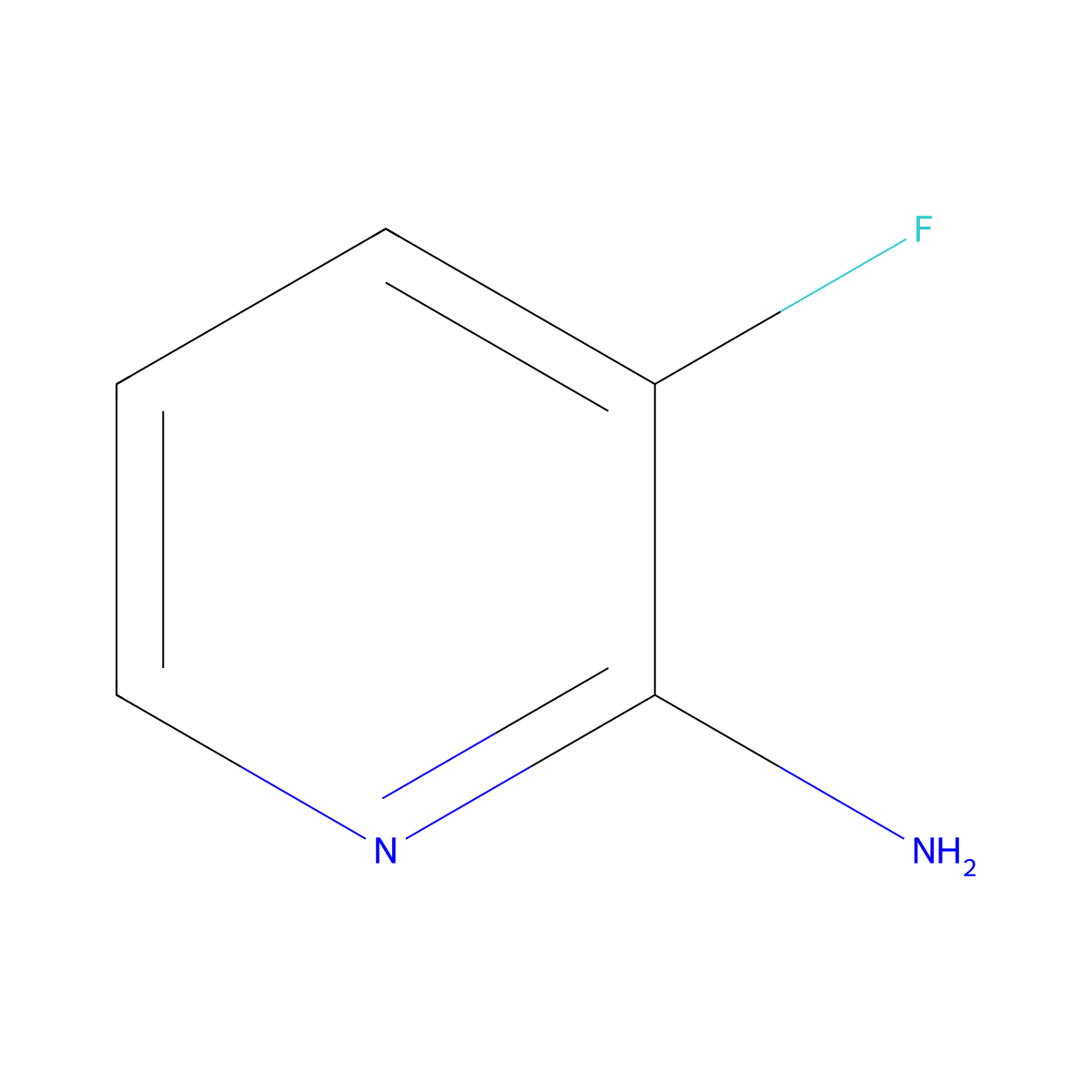 2-Amino-3-fluoropyridine molecular structure, CAS 21717-95-3