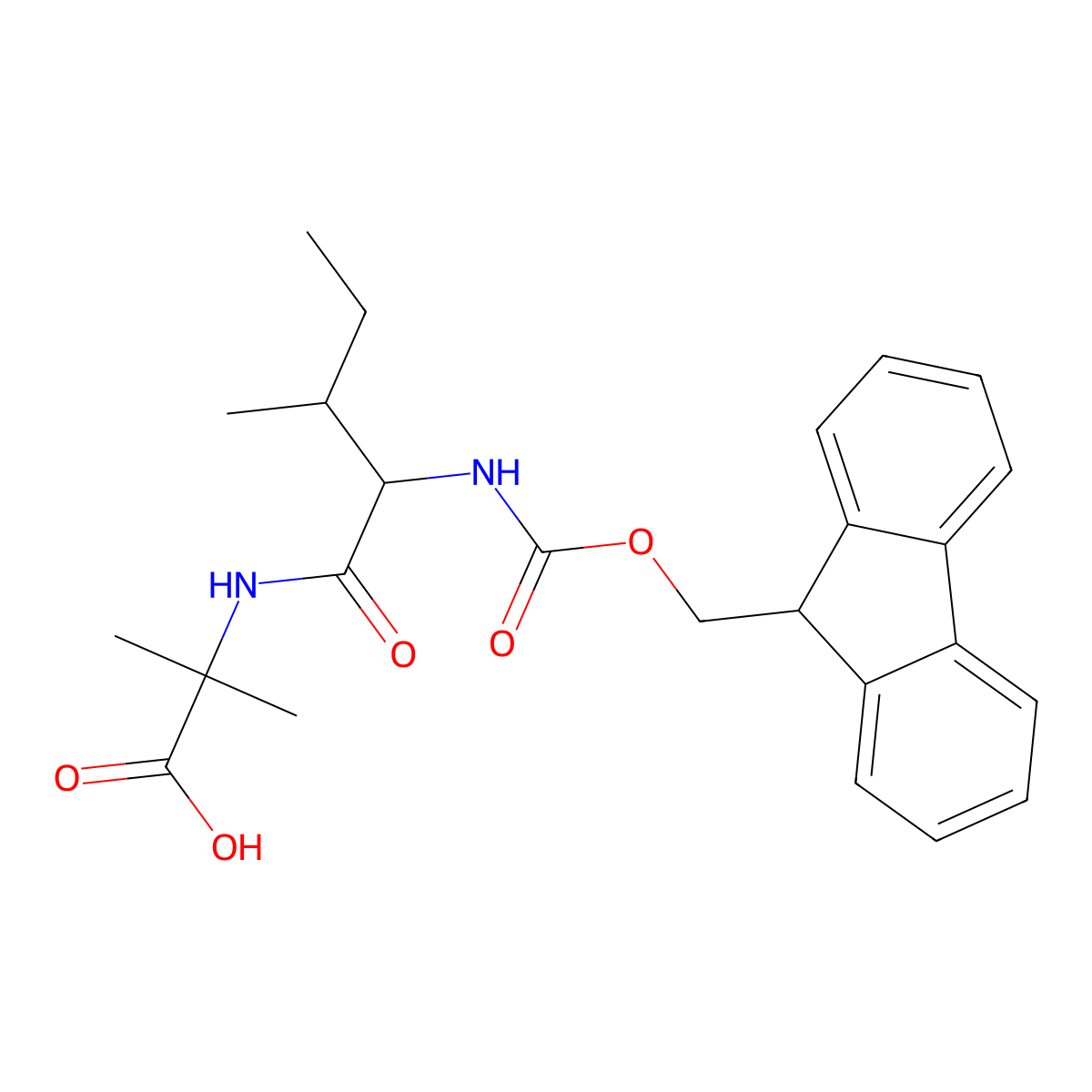 2-[2-({[(9H-fluoren-9-yl)methoxy]carbonyl}amino)-3-methylpentanamido]-2-methylpropanoic acid molecular structure, CAS 2171718-52-6