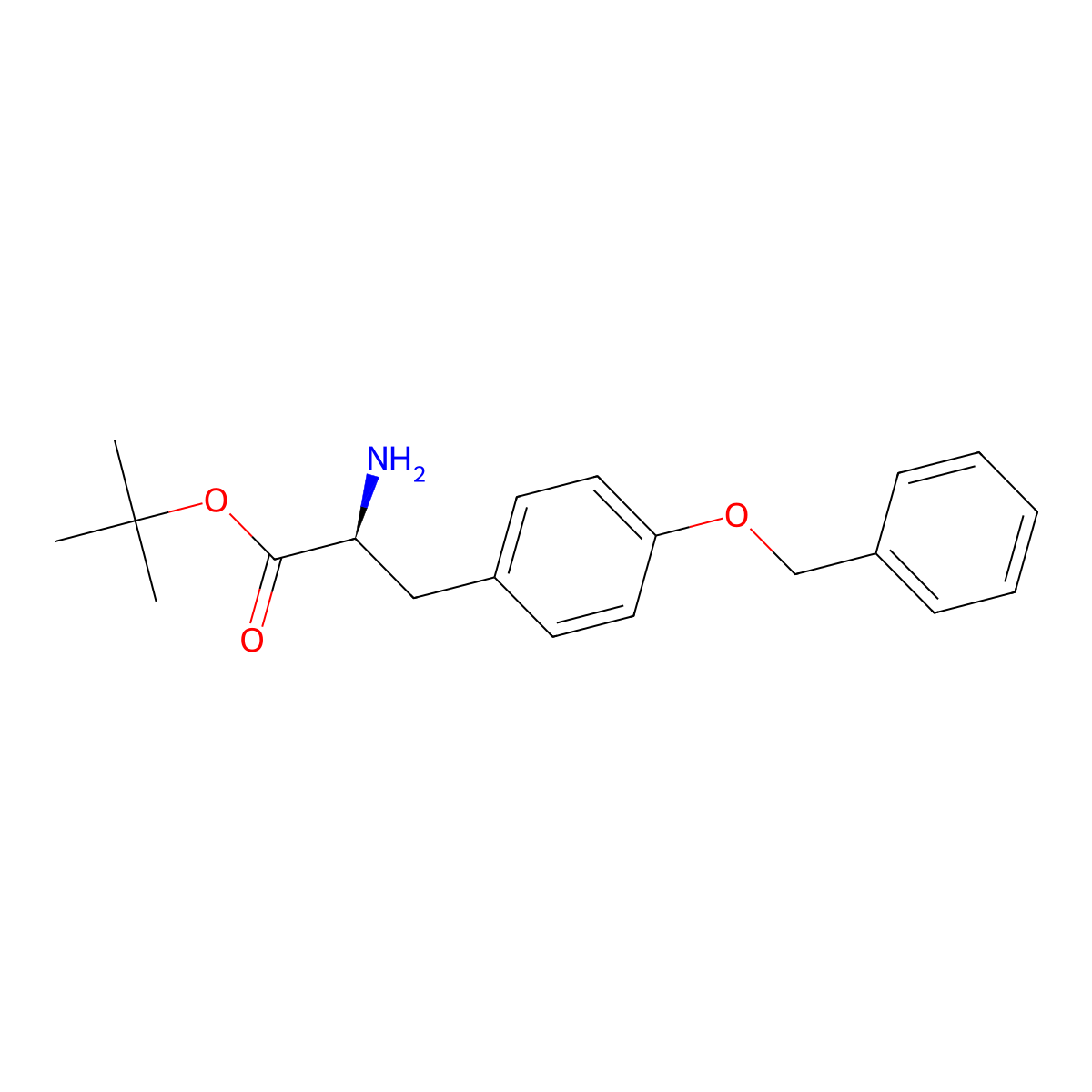 tert-butyl (2S)-2-amino-3-[4-(benzyloxy)phenyl]propanoate molecular structure, CAS 217172-40-2