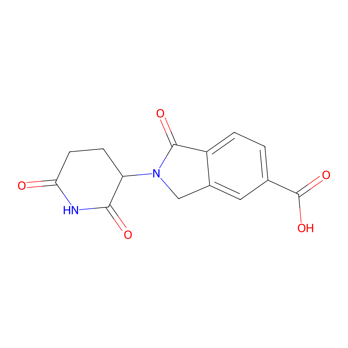 2-(2,6-dioxopiperidin-3-yl)-1-oxo-2,3-dihydro-1H-isoindole-5-carboxylic acid molecular structure, CAS 2171780-01-9