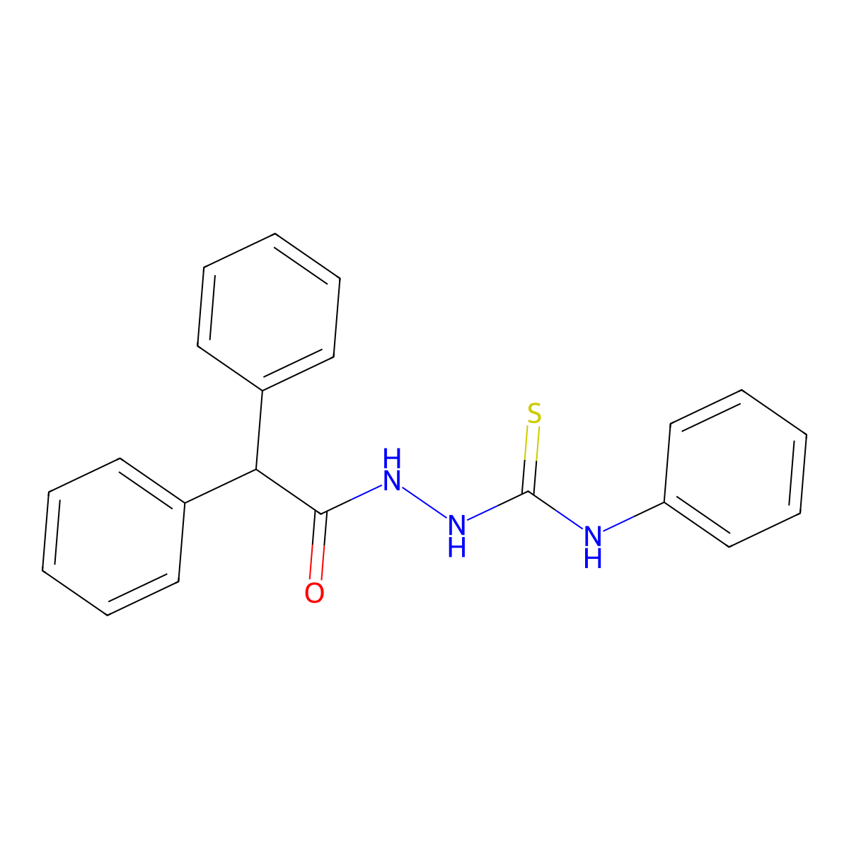 2-(diphenylacetyl)-N-phenylhydrazinecarbothioamide molecular structure, CAS 21718-42-3