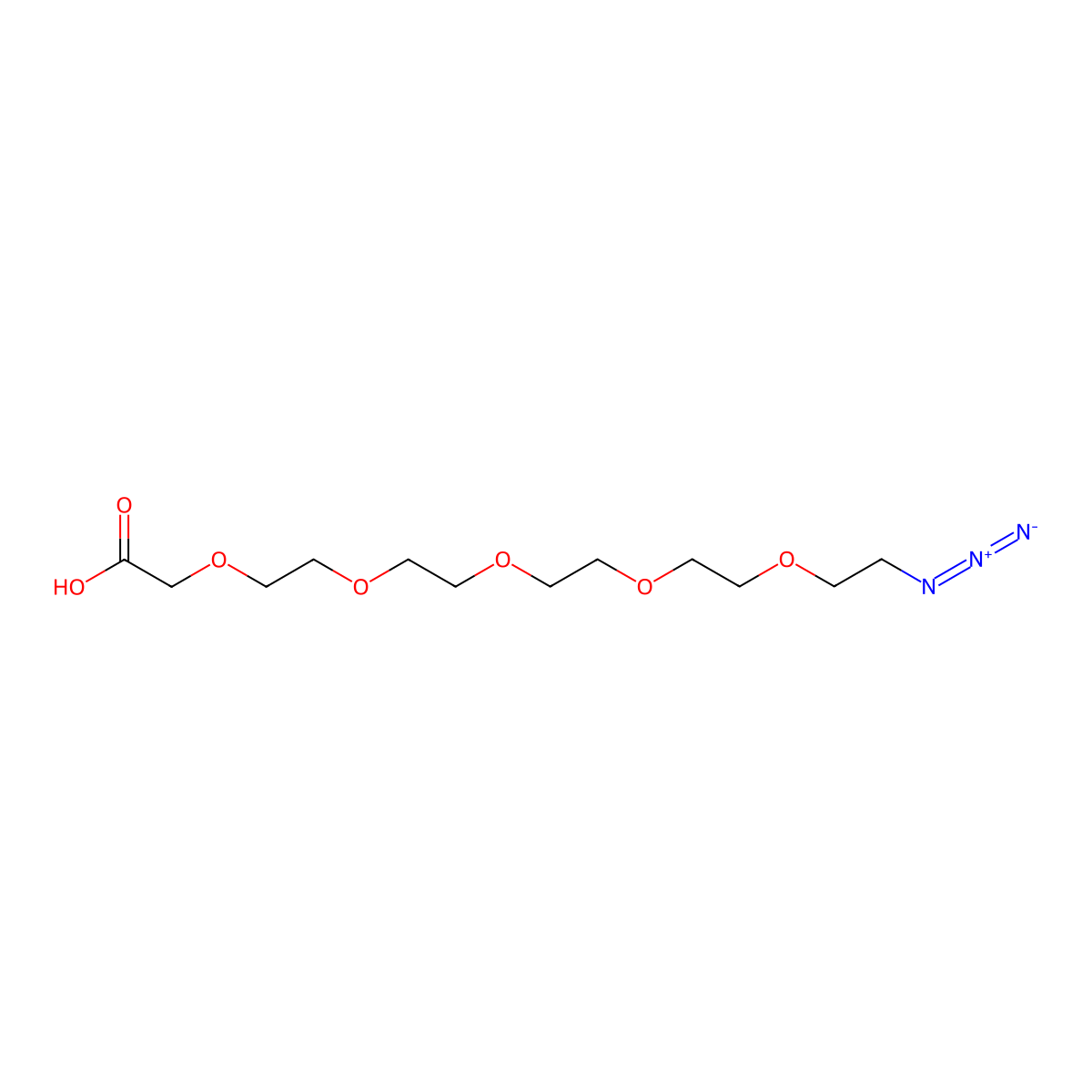 Azido-PEG5-CH2CO2H molecular structure, CAS 217180-81-9
