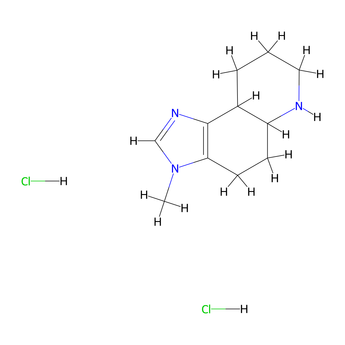 3-Methyl-3h,4h,5h,5ah,6h,7h,8h,9h,9ah-imidazo[4,5-f]quinoline dihydrochloride molecular structure, CAS 2171803-21-5