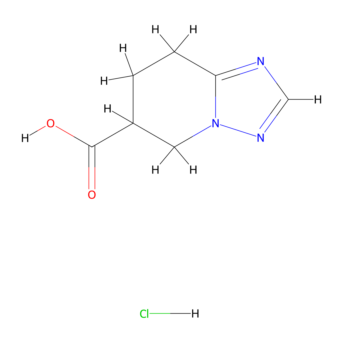 5H,6H,7H,8H-[1,2,4]triazolo[1,5-a]pyridine-6-carboxylic acid hydrochloride molecular structure, CAS 2171804-23-0