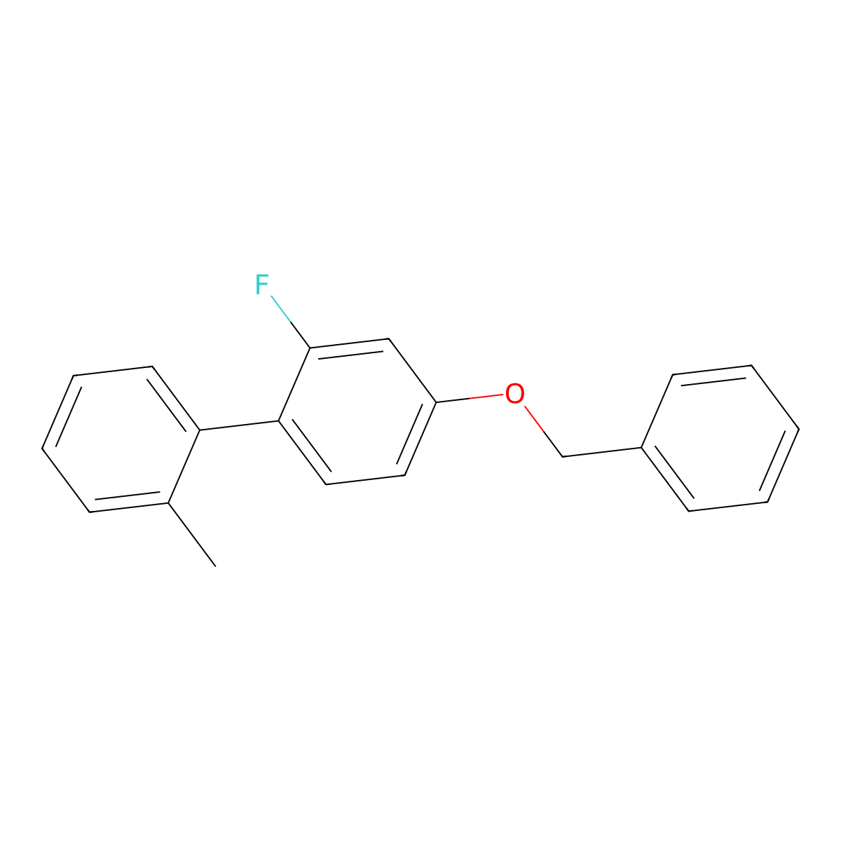 4-(Benzyloxy)-2-fluoro-1-(2-methylphenyl)benzene molecular structure, CAS 2171807-67-1