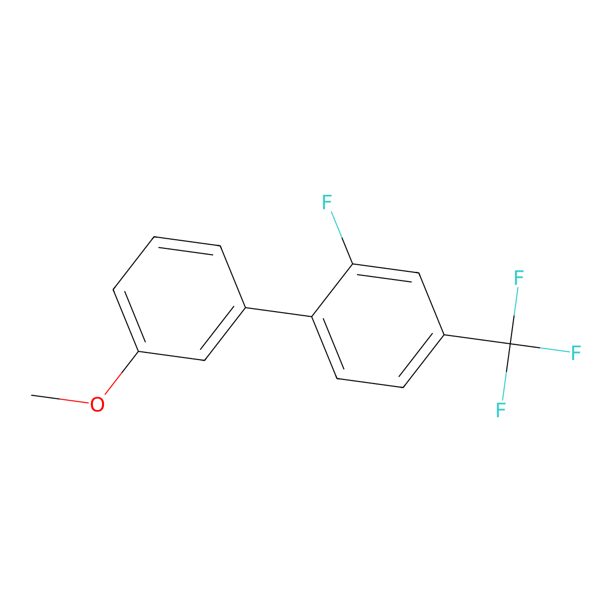 2-Fluoro-1-(3-methoxyphenyl)-4-(trifluoromethyl)benzene molecular structure, CAS 2171807-94-4