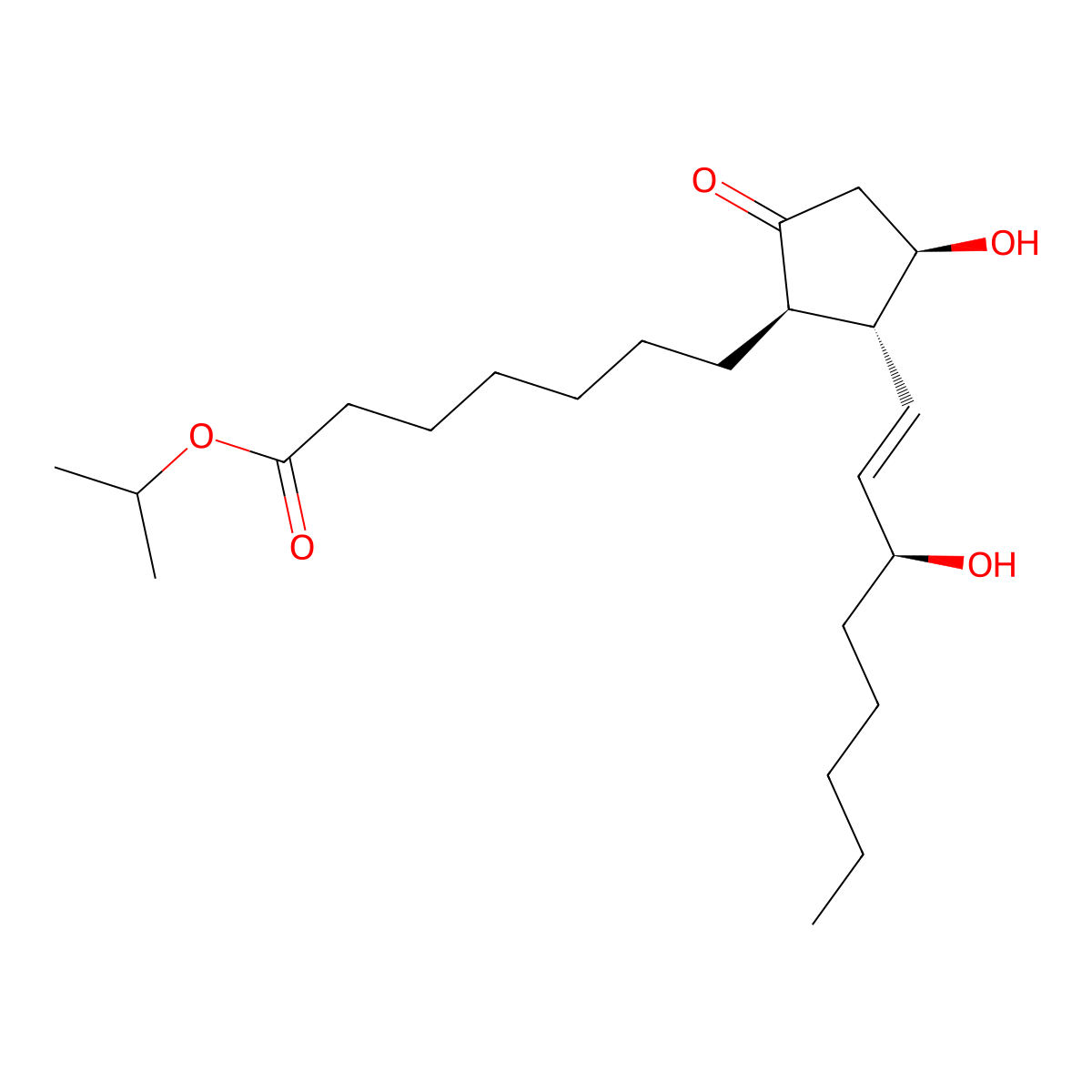 Alprostadil isopropyl ester molecular structure, CAS 217182-28-0