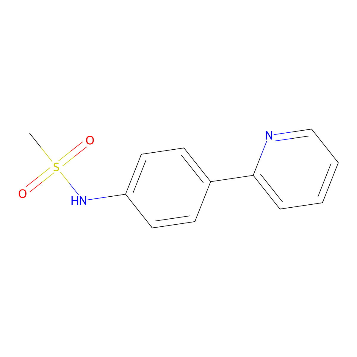 N-[4-(pyridin-2-yl)phenyl]methanesulfonamide molecular structure, CAS 2171820-65-6