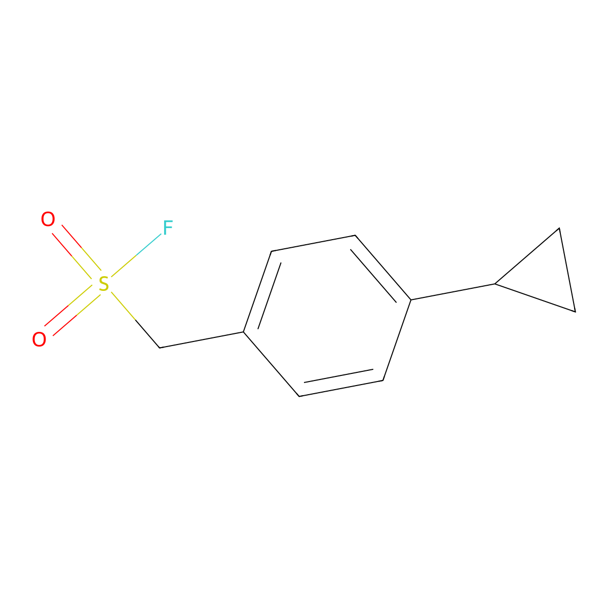 (4-Cyclopropylphenyl)methanesulfonyl fluoride molecular structure, CAS 2171823-36-0