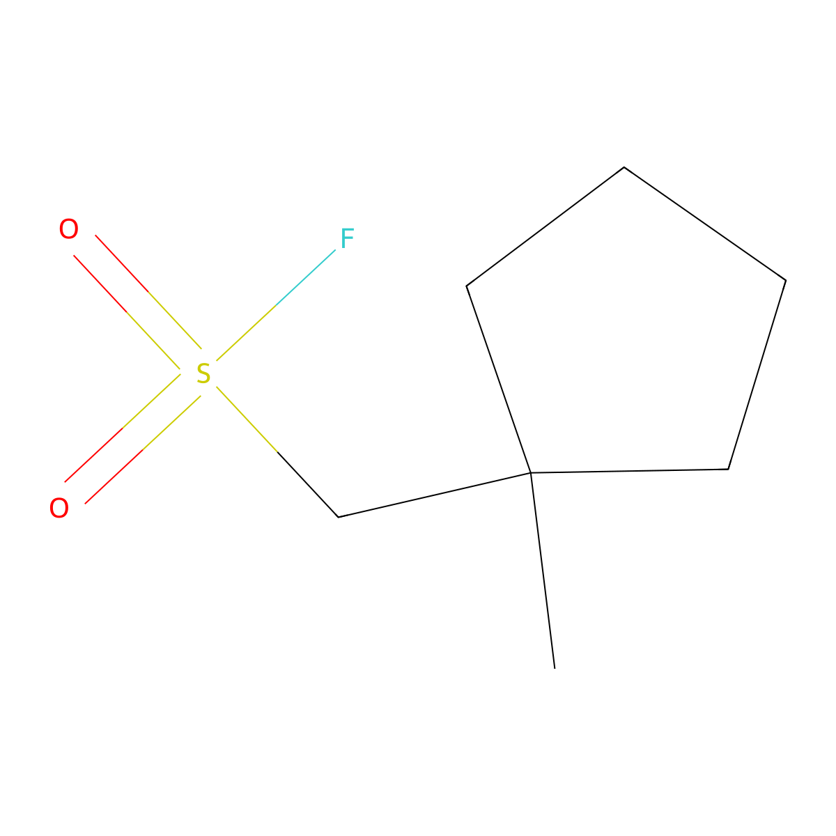 (1-Methylcyclopentyl)methanesulfonyl fluoride molecular structure, CAS 2171824-25-0