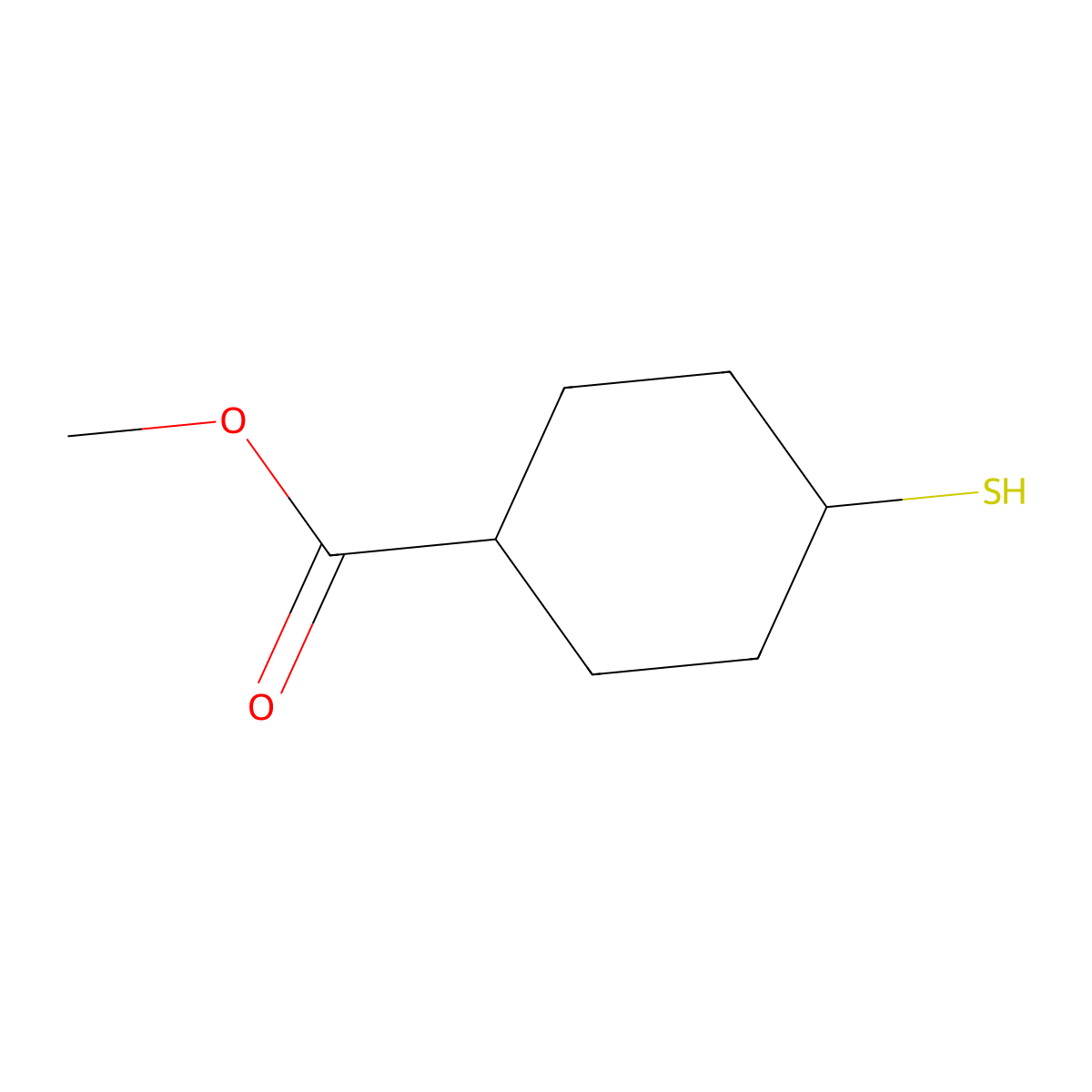 Methyl 4-sulfanylcyclohexane-1-carboxylate molecular structure, CAS 2171824-35-2