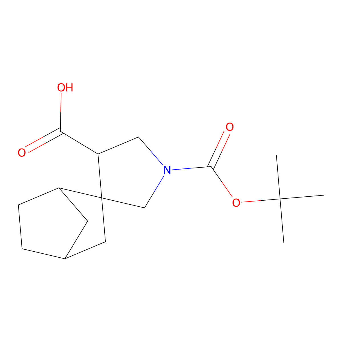 1'-[(Tert-butoxy)carbonyl]spiro[bicyclo[2.2.1]heptane-2,3'-pyrrolidine]-4'-carboxylic acid molecular structure, CAS 2171827-89-5