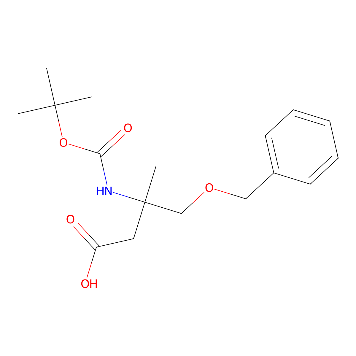 4-(Benzyloxy)-3-{[(tert-butoxy)carbonyl]amino}-3-methylbutanoic acid molecular structure, CAS 2171828-18-3