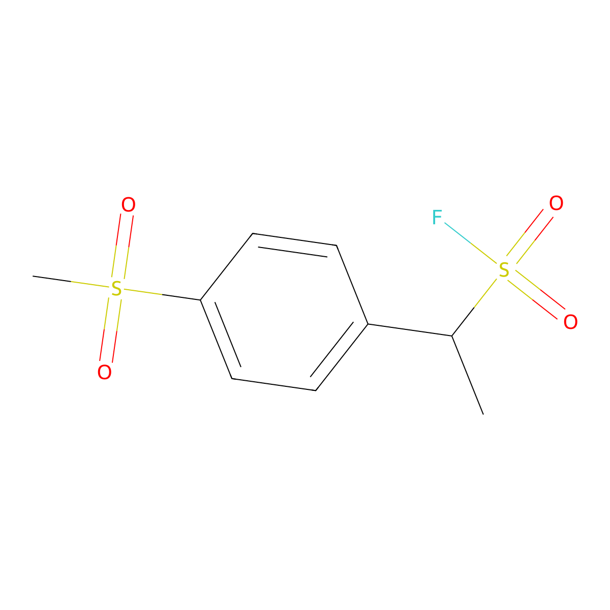 1-(4-Methylsulfonylphenyl)ethanesulfonyl fluoride molecular structure, CAS 2171829-65-3
