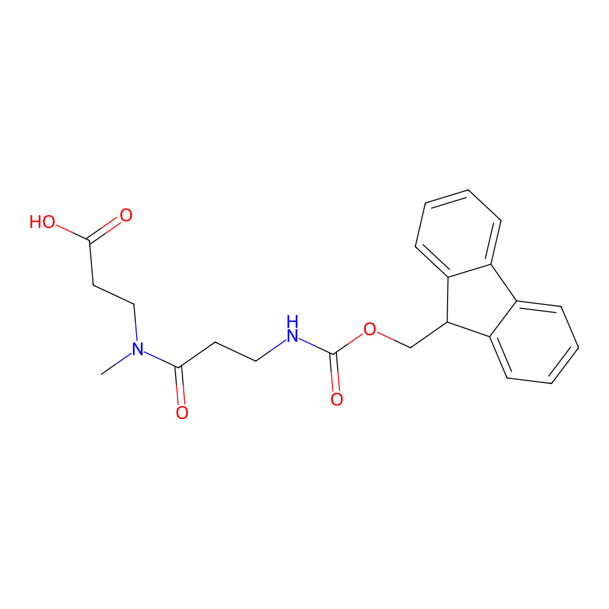 3-[3-({[(9H-fluoren-9-yl)methoxy]carbonyl}amino)-N-methylpropanamido]propanoic acid molecular structure, CAS 2171831-74-4