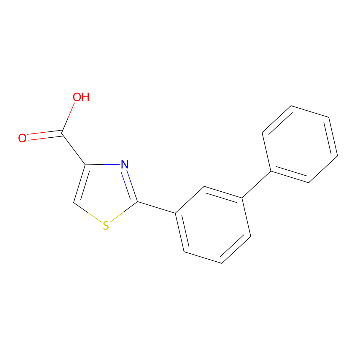 2-(3-Phenylphenyl)-1,3-thiazole-4-carboxylic acid molecular structure, CAS 2171832-65-6